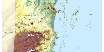 Газрын зураг, байр зүйн Белиз